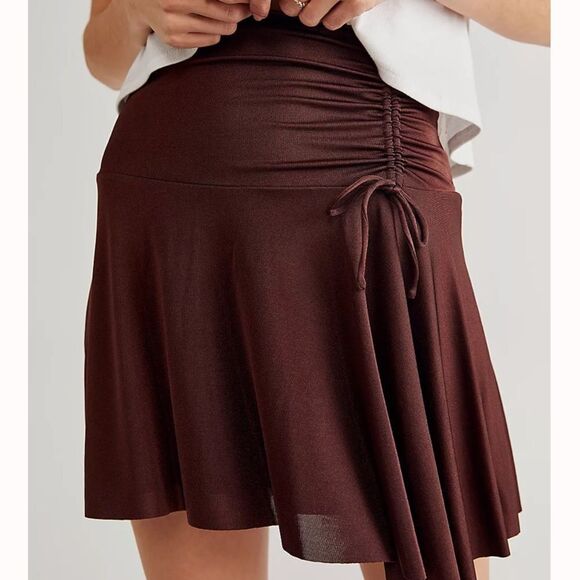 Free People Dresses & Skirts - Free People Who’s That Mini Skirt Purple Rum Raisin Size XS NWT